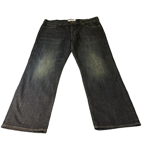 LEE Jeans Men 42X32 Straight Leg Mid-Rise Dark Blue‎ Denim Causal - Picture 1 of 9
